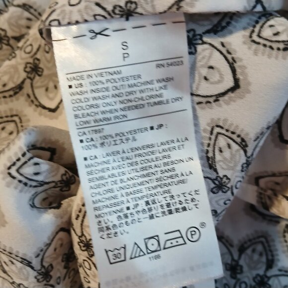 Banana Republic Factory Women's Medallion / Floral Cap Sleeve Top SZ S - Picture 5 of 8